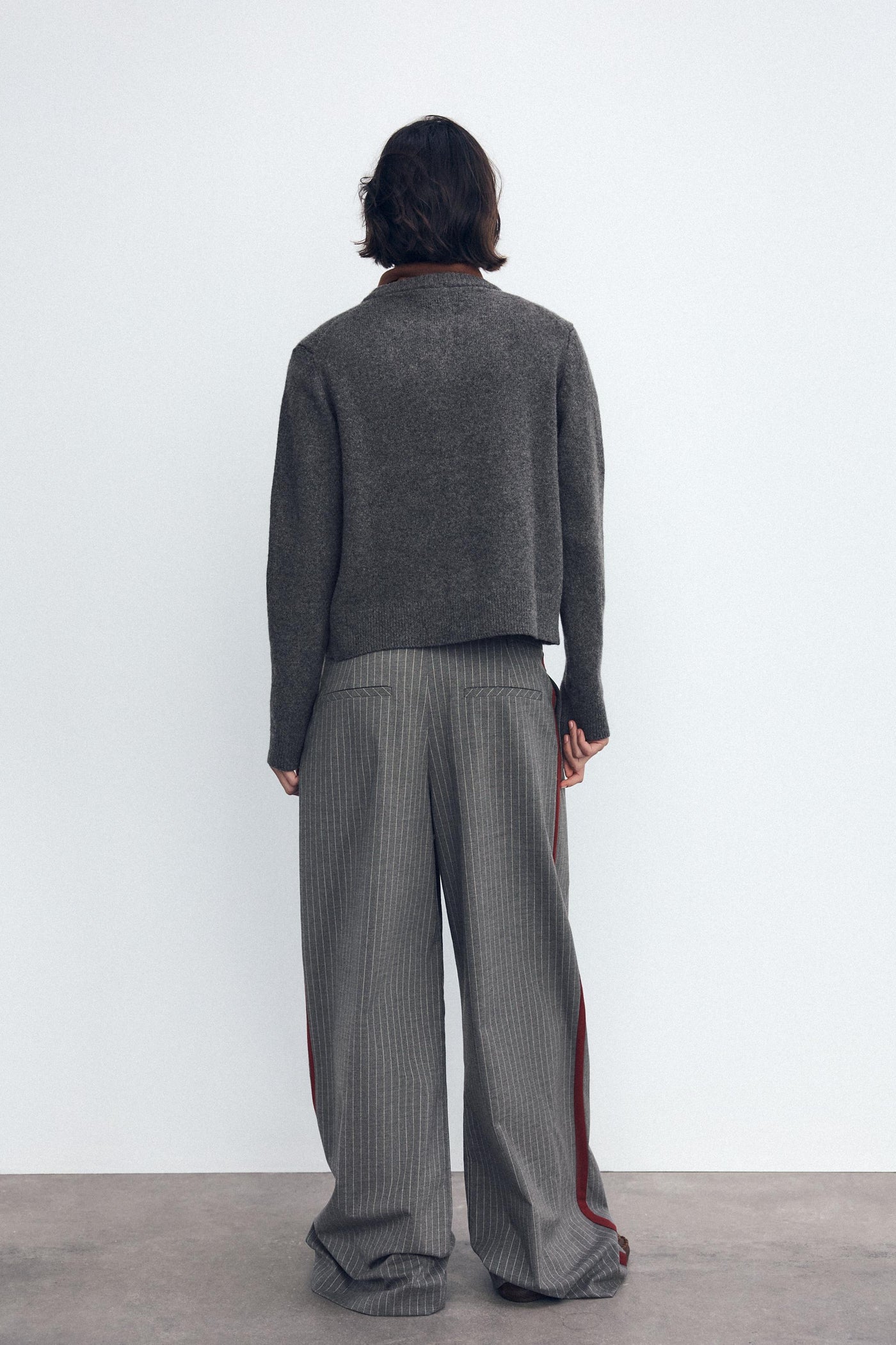 Léa Blanchet® | Pantalon à rayures avec bande contrastante