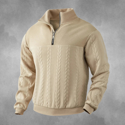 Henry | Sweat-shirt zippé quart de tour de qualité supérieure