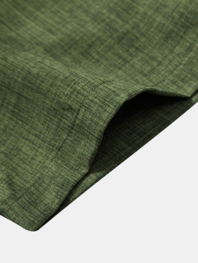 Ensemble homme avec chemise col officier à manches courtes et pantalon droit style décontracté