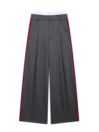 Léa Blanchet® | Pantalon à rayures avec bande contrastante