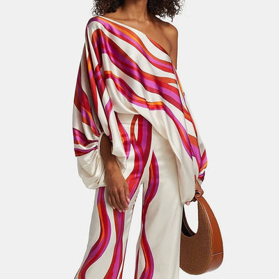 Combinaison femme une manche coupe large au style chic et tendance
