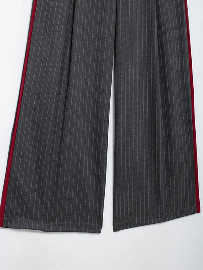 Léa Blanchet® | Pantalon à rayures avec bande contrastante