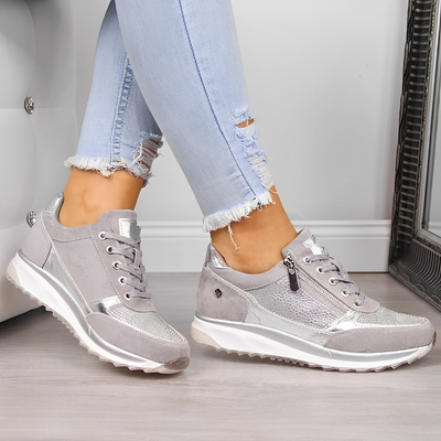 Baskets tendance pour femme avec fermeture éclair pratique au quotidien