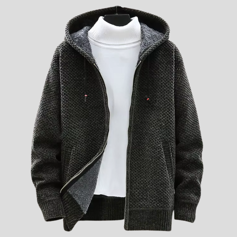 Sweat à capuche zippé pour homme au style confortable