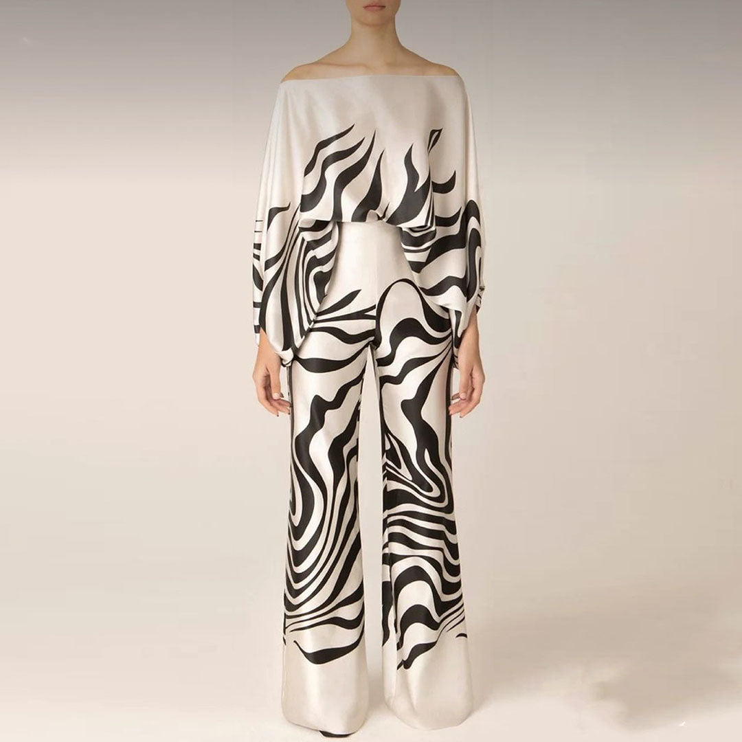 Combinaison femme une manche coupe large au style chic et tendance