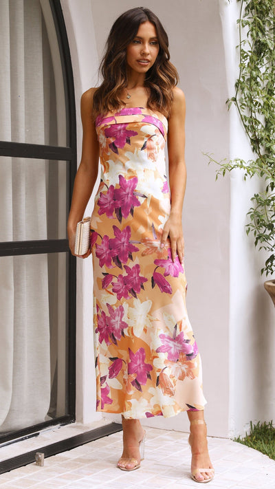 Robe longue sans bretelles parfaite pour vos sorties élégantes