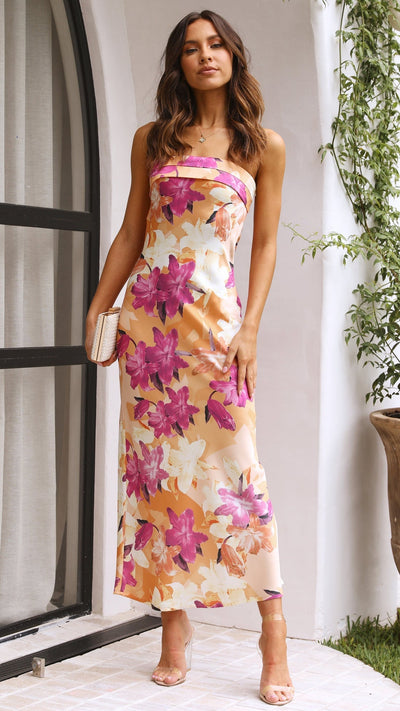 Robe longue sans bretelles parfaite pour vos sorties élégantes