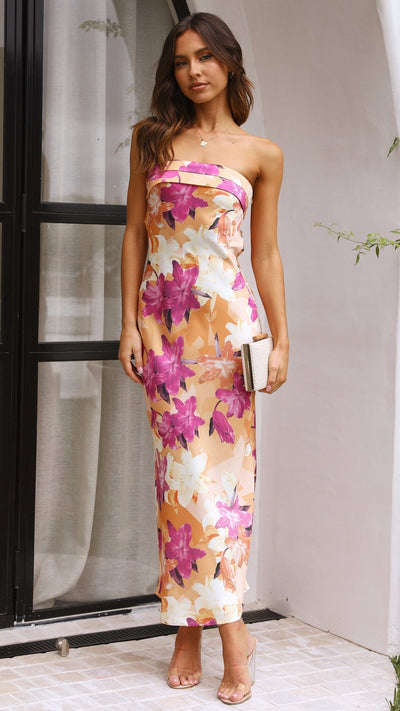 Robe longue sans bretelles parfaite pour vos sorties élégantes