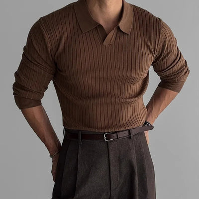 Polo manches longues homme au style décontracté et tendance
