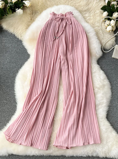 Pantalon femme large plissé au style contemporain pour toutes les occasions