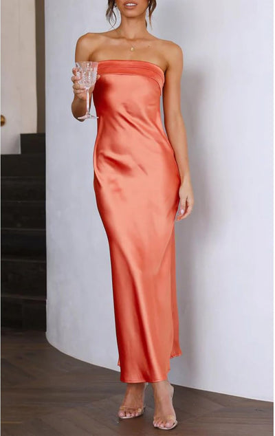 Robe longue sans bretelles parfaite pour vos sorties élégantes