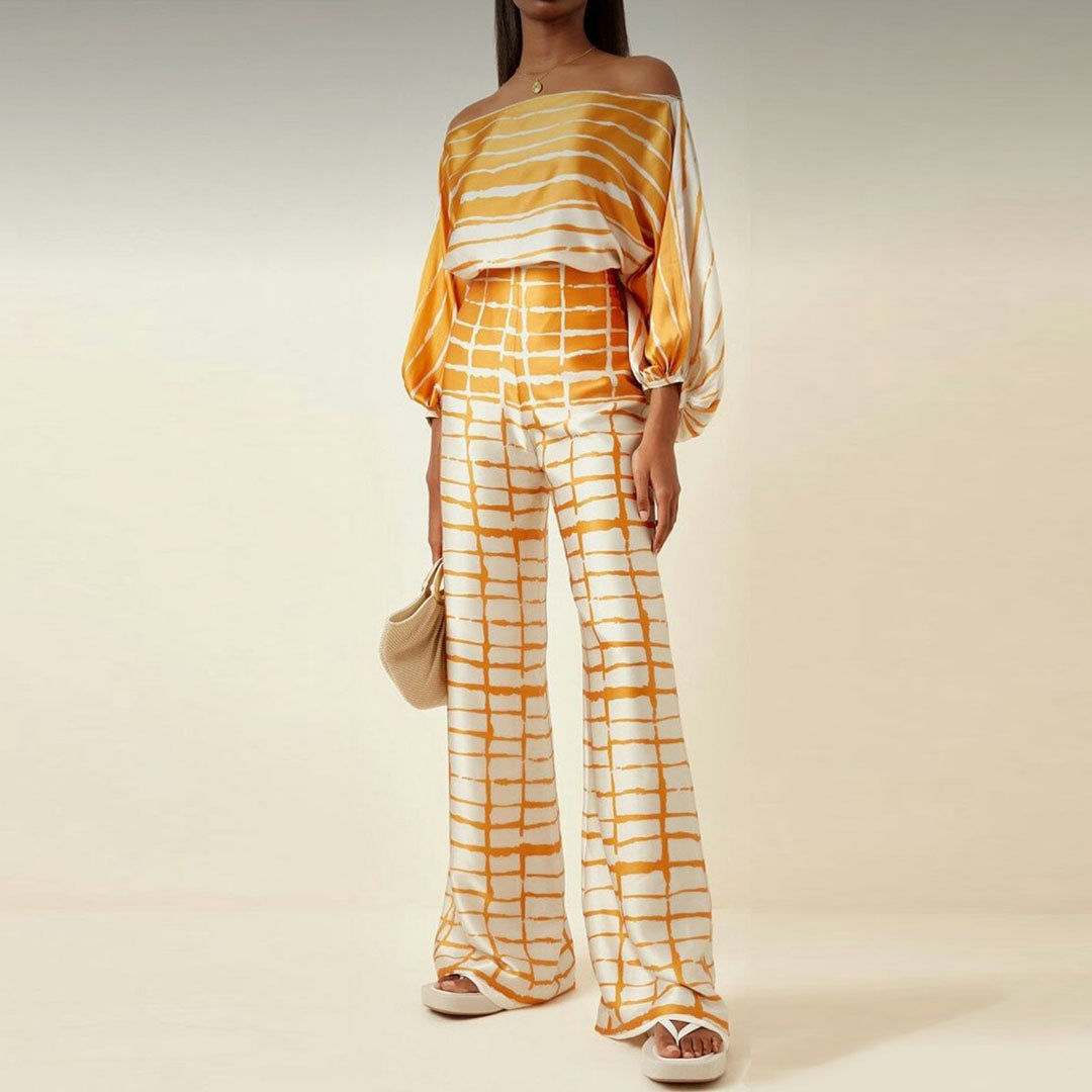 Combinaison femme une manche coupe large au style chic et tendance