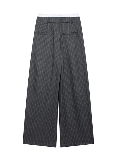Léa Blanchet® | Pantalon à rayures avec bande contrastante