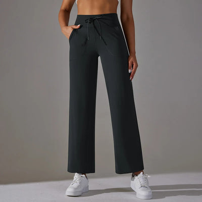 Léa Blanchet® | Pantalon large taille haute avec cordon