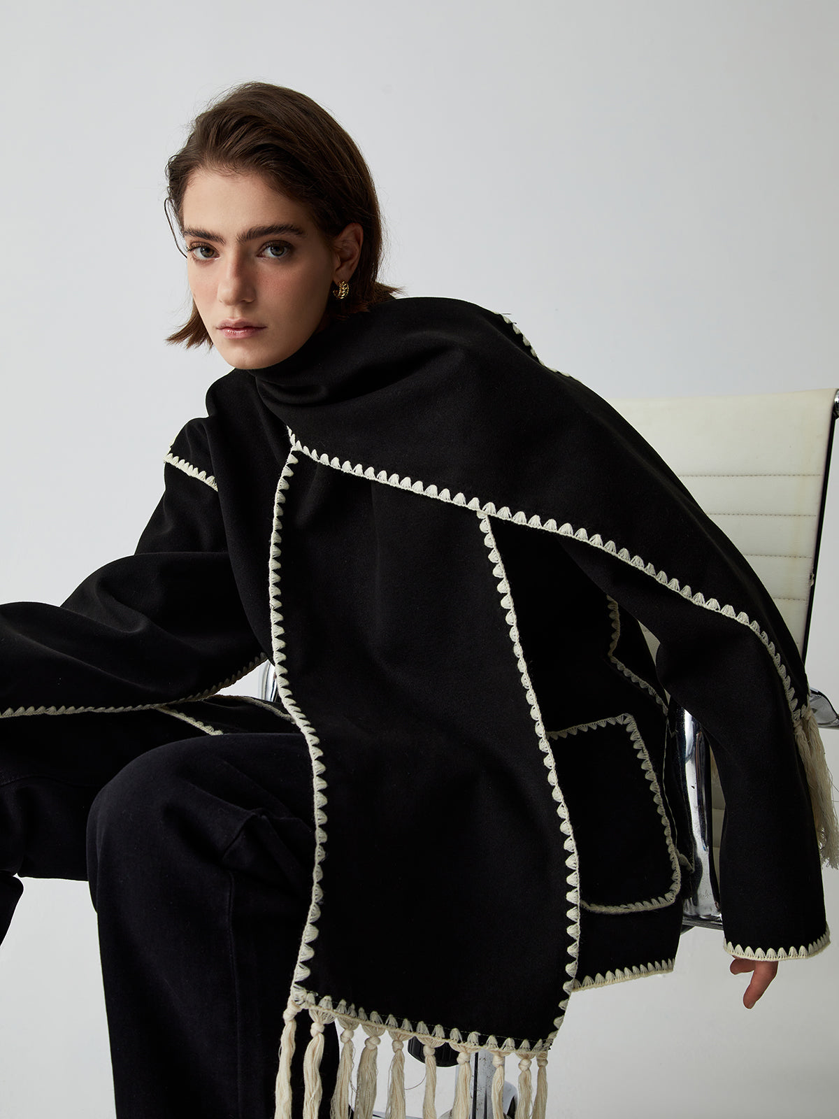 Lauren | Veste avec écharpe assortie