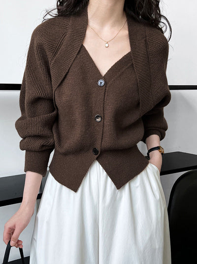 Patricia | Pull élégant à col en V et boutons