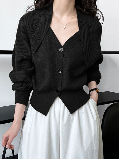 Patricia | Pull élégant à col en V et boutons