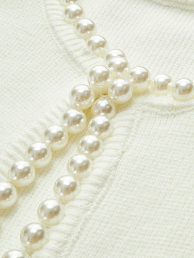 Wena | Cardigan à ourlet déchiré et bordure perlée