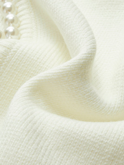 Wena | Cardigan à ourlet déchiré et bordure perlée