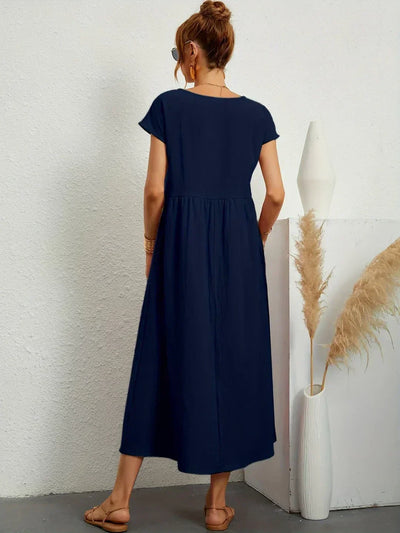Clémence - Robe en coton léger avec poches pour un confort élégant
