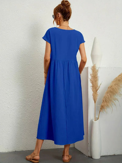 Clémence - Robe en coton léger avec poches pour un confort élégant