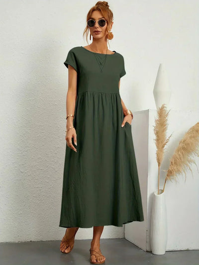 Clémence - Robe en coton léger avec poches pour un confort élégant
