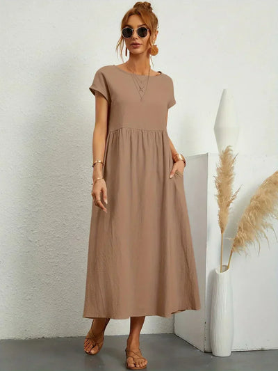 Clémence - Robe en coton léger avec poches pour un confort élégant