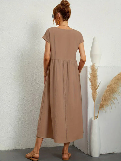 Clémence - Robe en coton léger avec poches pour un confort élégant