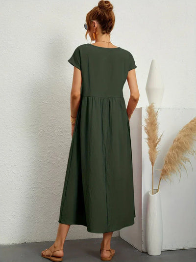 Clémence - Robe en coton léger avec poches pour un confort élégant