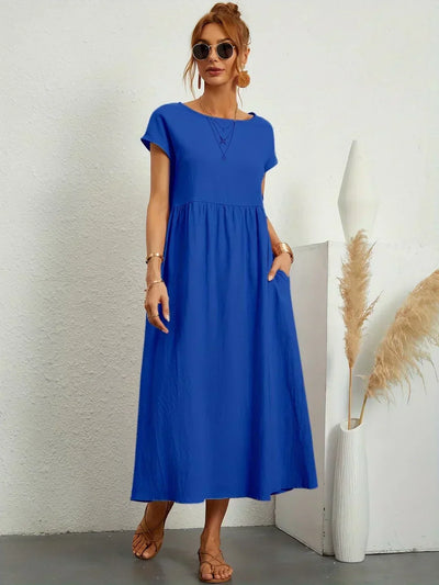 Clémence - Robe en coton léger avec poches pour un confort élégant