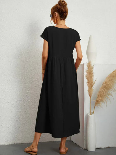 Clémence - Robe en coton léger avec poches pour un confort élégant