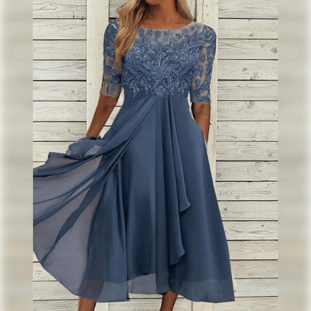 Robe midi de soirée élégante avec une coupe raffinée pour événements formels