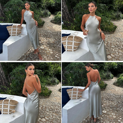Robe légère sans manches à fines bretelles pour un regarder estival