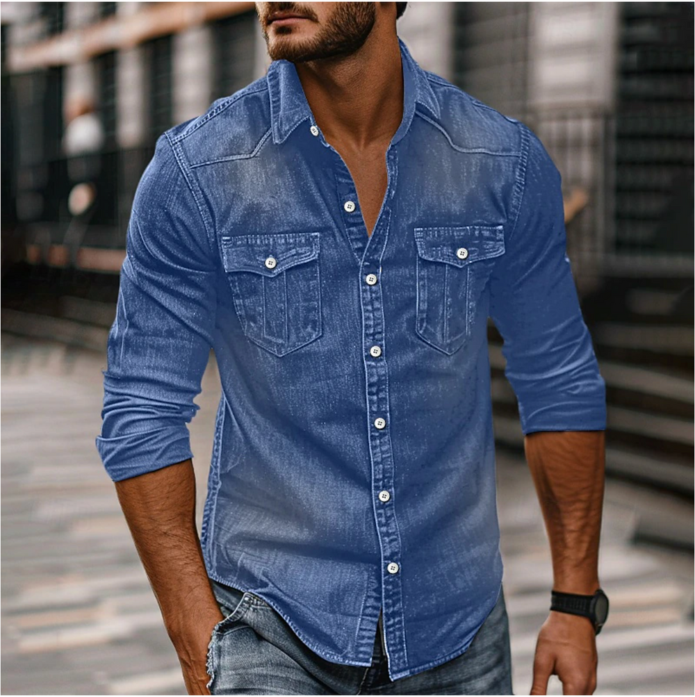 Chemise décontractée pour homme avec style urbain adaptée au quotidien