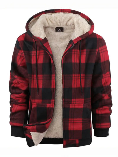 Veste d’hiver pour homme à motif carreaux parfaite pour un style tendance et confortable