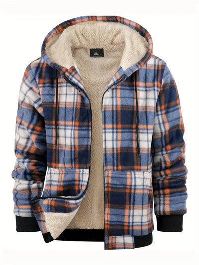 Veste d’hiver pour homme à motif carreaux parfaite pour un style tendance et confortable