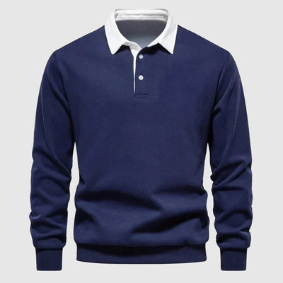 Polo homme à manches longues avec coupe décontractée et style élégant