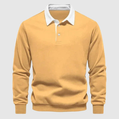 Polo homme à manches longues avec coupe décontractée et style élégant