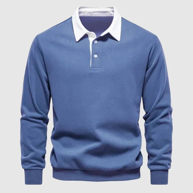 Polo homme à manches longues avec coupe décontractée et style élégant