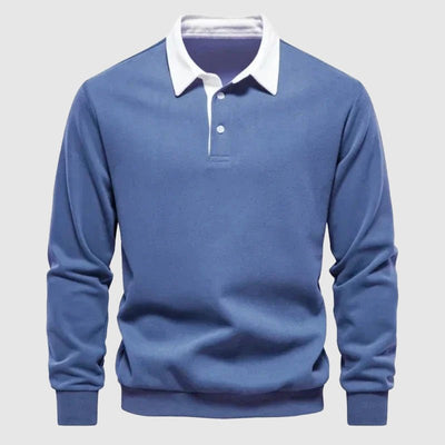 Polo homme à manches longues avec coupe décontractée et style élégant