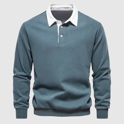 Polo homme à manches longues avec coupe décontractée et style élégant